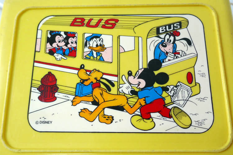 ディズニー ミッキー&フレンズ モーティー&フェルディー BUS 水筒付き 80's ヴィンテージ ランチボックス