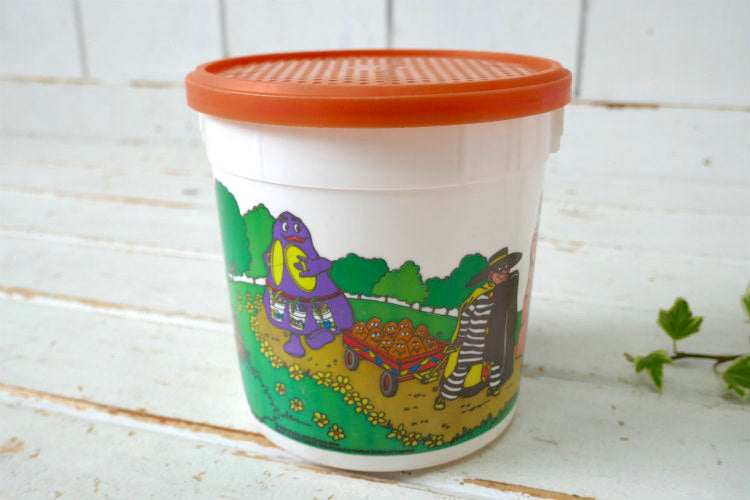 マクドナルド Happy Pail ハッピーミール パレード柄 トイ オレンジ 80's ヴィンテージ バケツ オモチャ USA