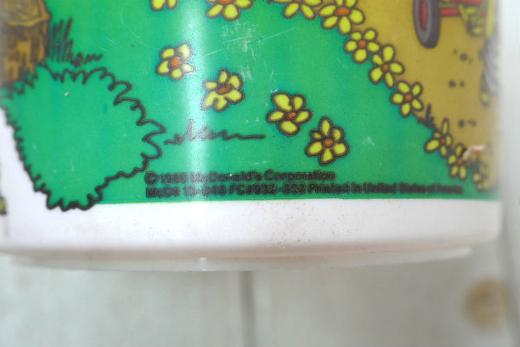 マクドナルド Happy Pail ハッピーミール パレード柄 トイ オレンジ 80's ヴィンテージ バケツ オモチャ USA