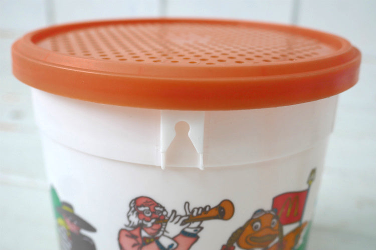 マクドナルド Happy Pail ハッピーミール パレード柄 トイ オレンジ 80's ヴィンテージ バケツ オモチャ USA