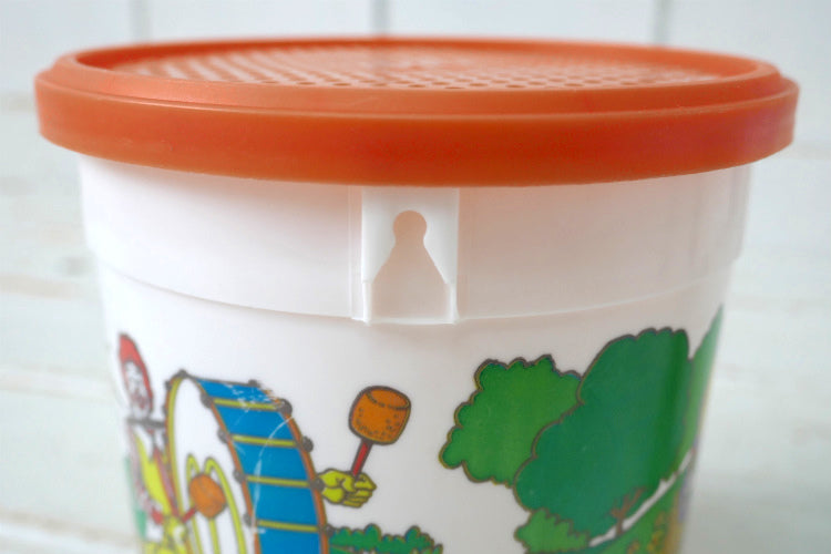 マクドナルド Happy Pail ハッピーミール パレード柄 トイ オレンジ 80's ヴィンテージ バケツ オモチャ USA