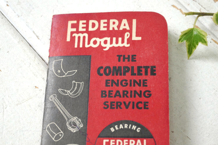 FEDERAL Mogul エンジン ベアリング サービス Quality Auto Parts カレンダー 50's ヴィンテージ ノート メモ帳 USA  印刷物