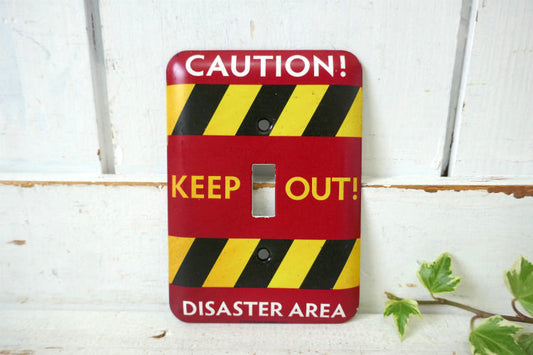 CAUTION! KEEP OUT! Open Road Brands 注意! 立ち入り禁止! メタル製 電気 照明 スイッチカバー スイッチプレート 配線器具 ガレージ USA