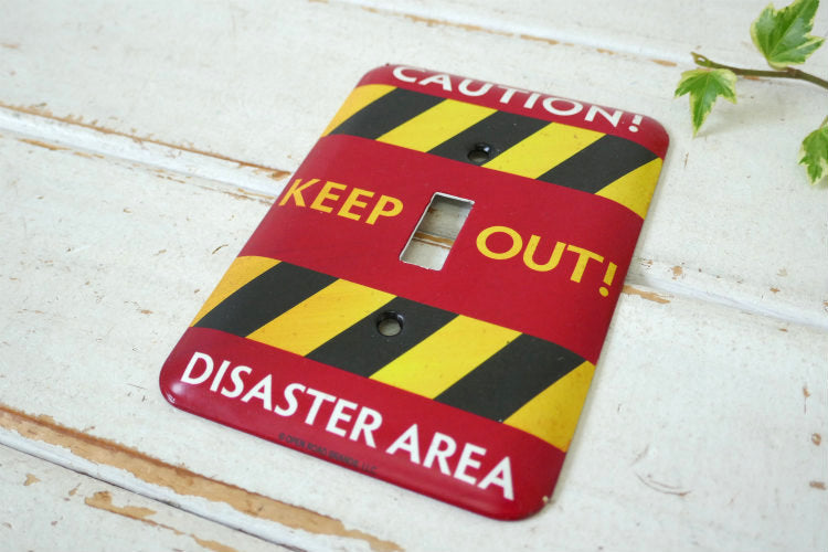 CAUTION! KEEP OUT! Open Road Brands 注意! 立ち入り禁止! メタル製 電気 照明 スイッチカバー スイッチプレート 配線器具 ガレージ USA