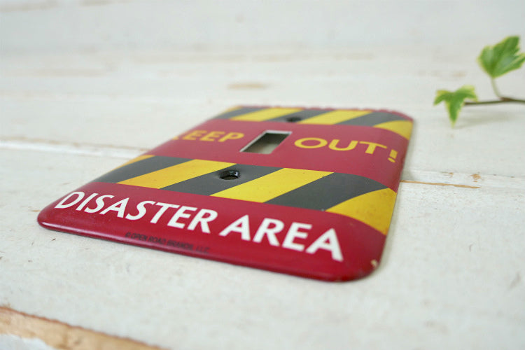 CAUTION! KEEP OUT! Open Road Brands 注意! 立ち入り禁止! メタル製 電気 照明 スイッチカバー スイッチプレート 配線器具 ガレージ USA