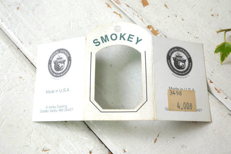 SMOKEY BEAR スモーキーベア 熊 クマ 森林火災防止 キャラクター オフィシャル デッドストック ビンテージ ピンズ ピンバッジ MADE IN USA