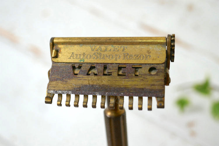 1906y~ Valet Auto Strop 真鍮製 ヴィンテージ カミソリ 髭剃り シェービング シェーバー バーバーショップ USA