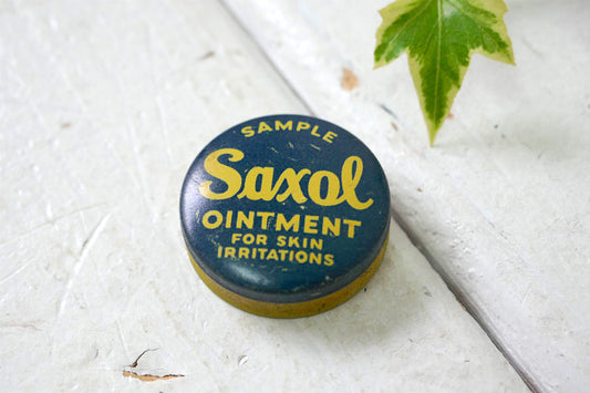 Saxol Ointment 軟膏 サンプル ミニサイズ ヴィンテージ  OLD TIN ティン缶 薬缶 USA