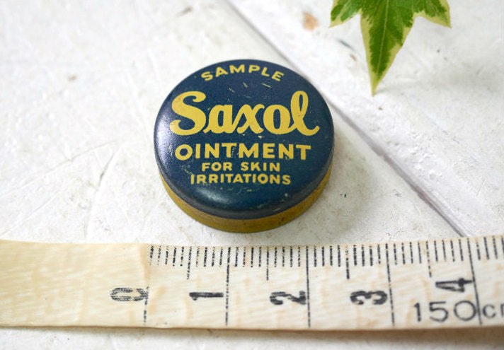 Saxol Ointment 軟膏 サンプル ミニサイズ ヴィンテージ  OLD TIN ティン缶 薬缶 USA