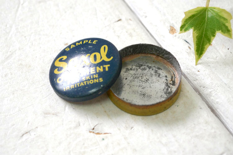 Saxol Ointment 軟膏 サンプル ミニサイズ ヴィンテージ  OLD TIN ティン缶 薬缶 USA