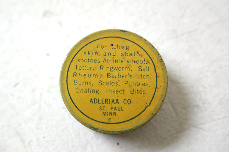 Saxol Ointment 軟膏 サンプル ミニサイズ ヴィンテージ  OLD TIN ティン缶 薬缶 USA