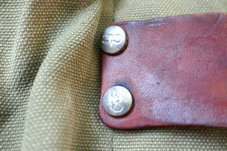 Custom Leather Craft CLC ベージュ×カーキ キャンバス地 14ポケット ヴィンテージ エプロン ツールエプロン 古着 USA