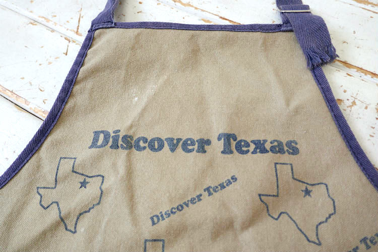 Discover Texas ディスカバー テキサス テキサス州 キャンバス地 ヴィンテージ エプロン 古着 USA