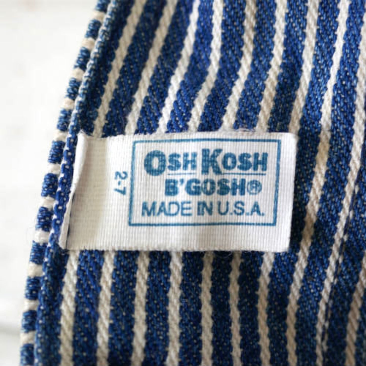 OshKosh B'Gosh オシュコシュ ビゴッシュ ヒッコリー ストライプ キッズサイズ ビンテージ ワークキャップ エンジニアキャップ 帽子 USA