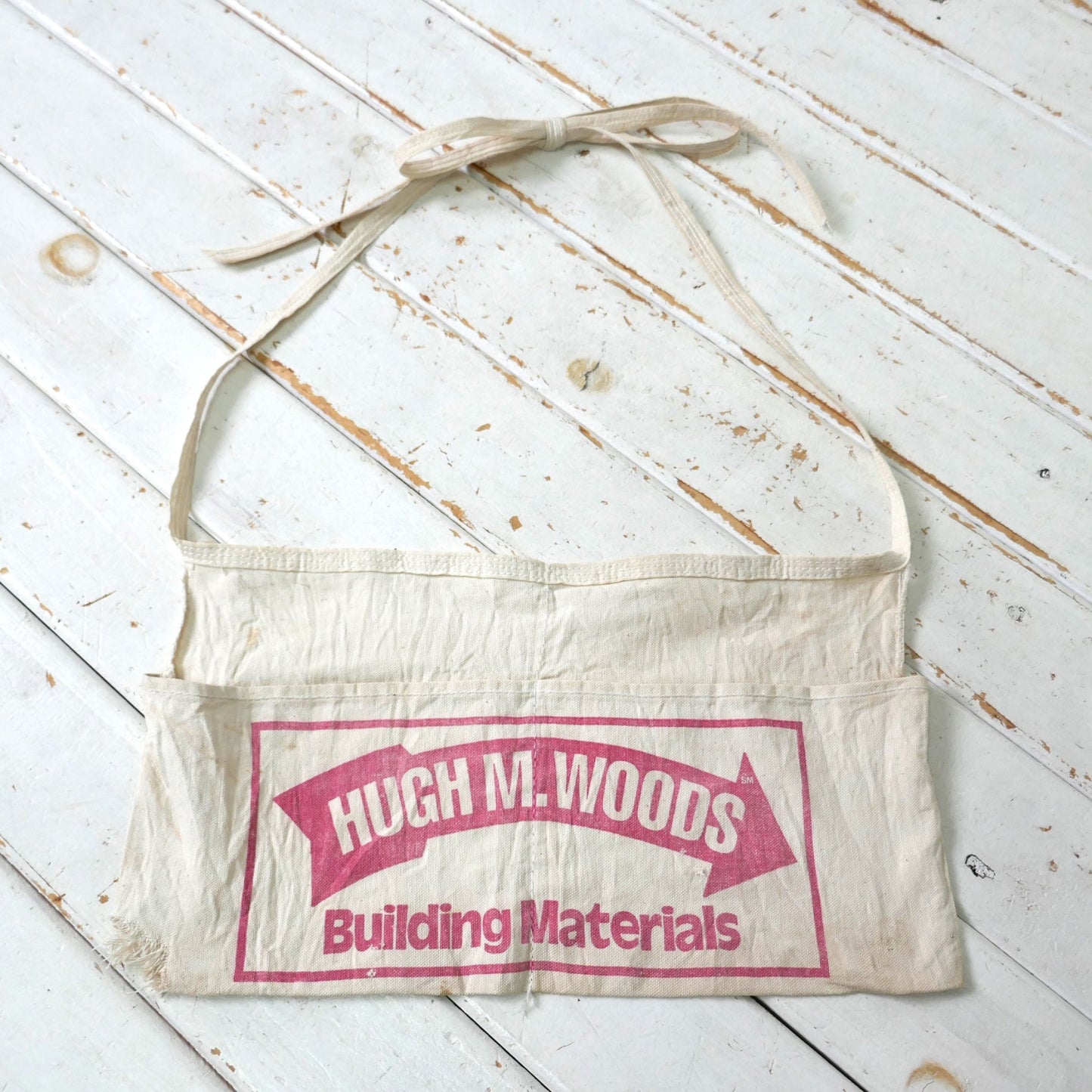 Hcgh M. Woods 建築資材 ワークスタイル キャンバス地 ビンテージ ワークエプロン アドバタイジング 企業モノ USA