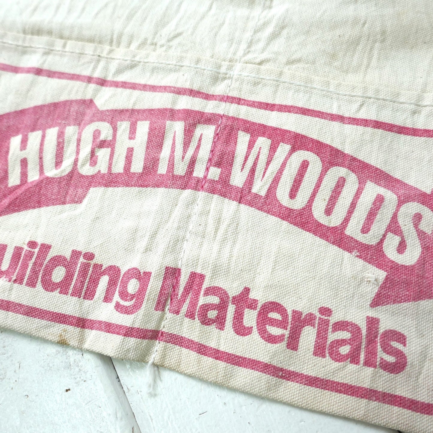 Hcgh M. Woods 建築資材 ワークスタイル キャンバス地 ビンテージ ワークエプロン アドバタイジング 企業モノ USA