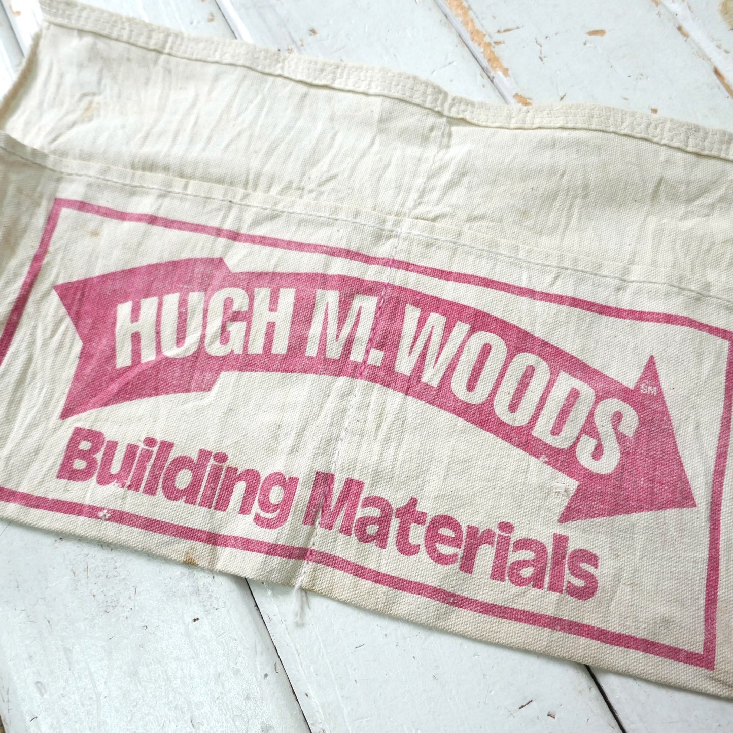 Hcgh M. Woods 建築資材 ワークスタイル キャンバス地 ビンテージ ワークエプロン アドバタイジング 企業モノ USA
