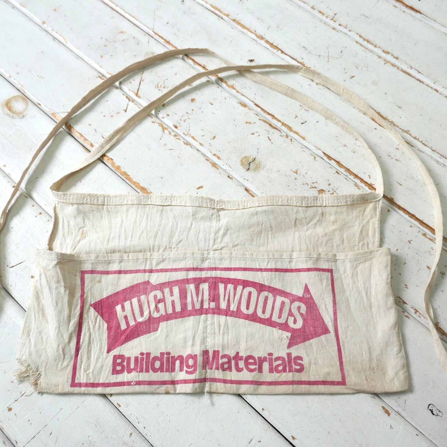 Hcgh M. Woods 建築資材 ワークスタイル キャンバス地 ビンテージ ワークエプロン アドバタイジング 企業モノ USA