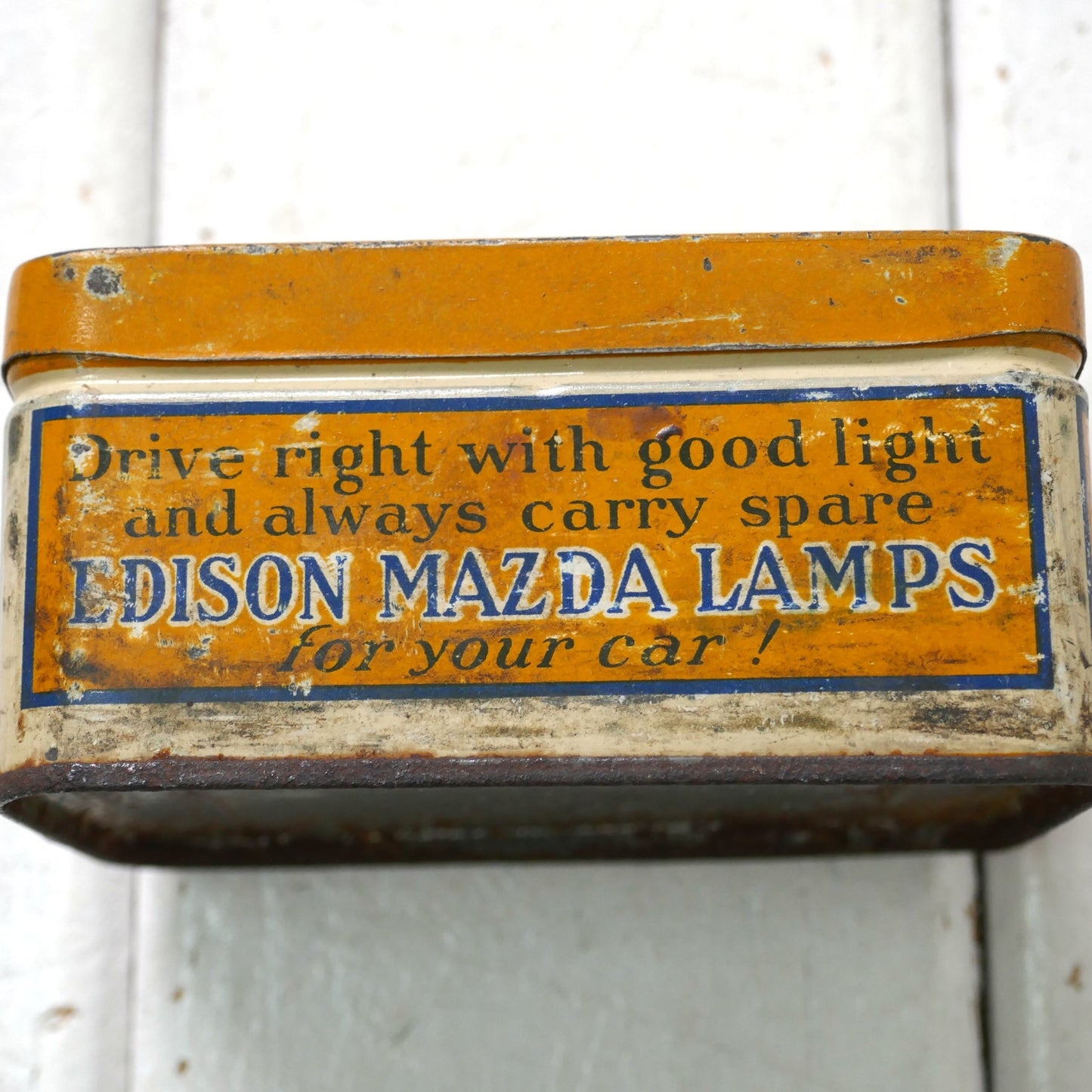 1930's EDISON MAZDA LAMPS マツダ ランプ GE社 予備パーツキット ティン製 ヴィンテージ ティン缶 ブリキ缶 USA