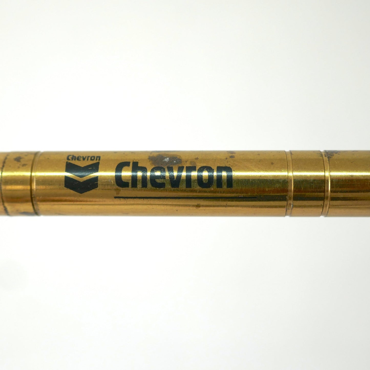 1970~1980y Chevron 真鍮 シェブロン ペンシル型 タイヤ空気圧ゲージ ヴィンテージ キーホルダー ガレージ雑貨