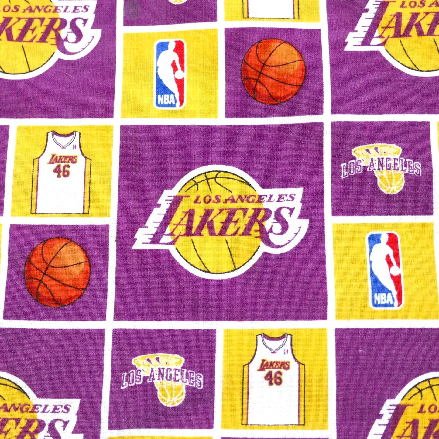NBA Los Angeles Lakers レイカーズ バスケットボール 公式ライセンス品 USED フラットシーツ(1/2 ) USA