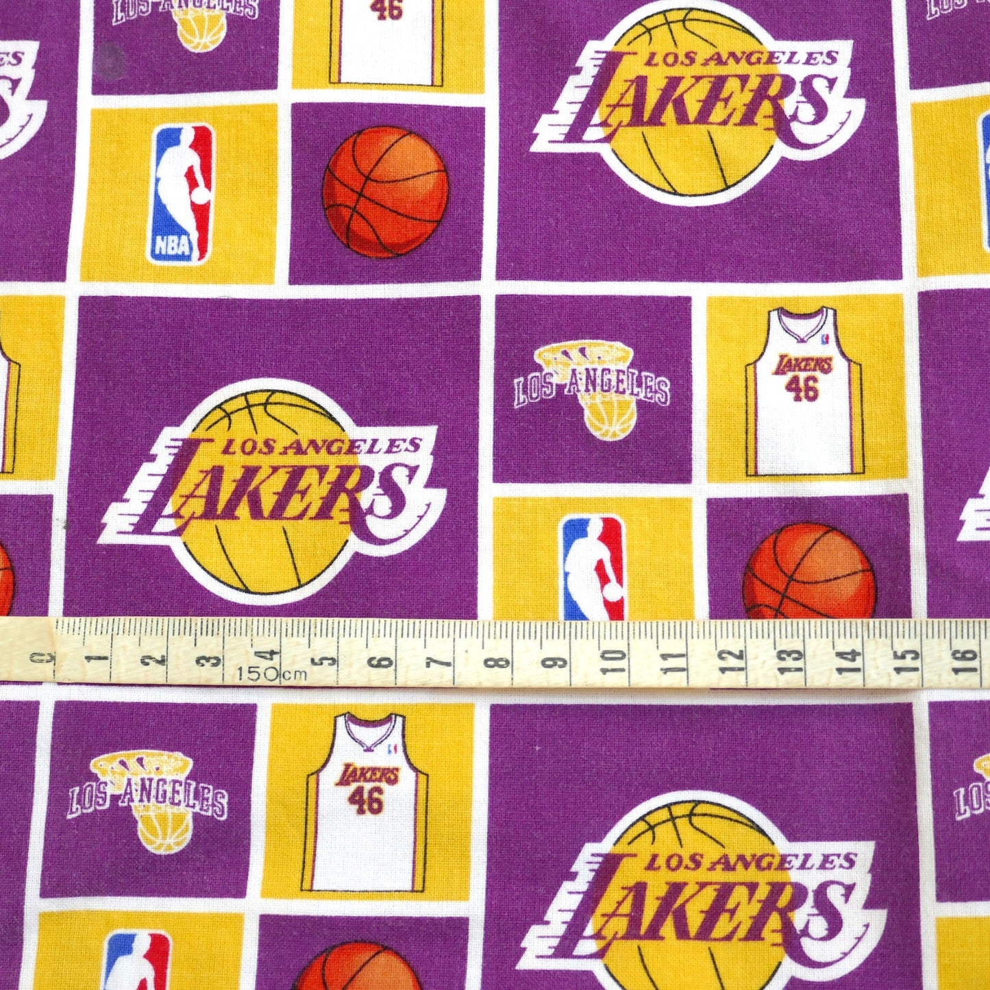 NBA Los Angeles Lakers レイカーズ バスケットボール 公式ライセンス品 USED フラットシーツ(1/2 ) USA