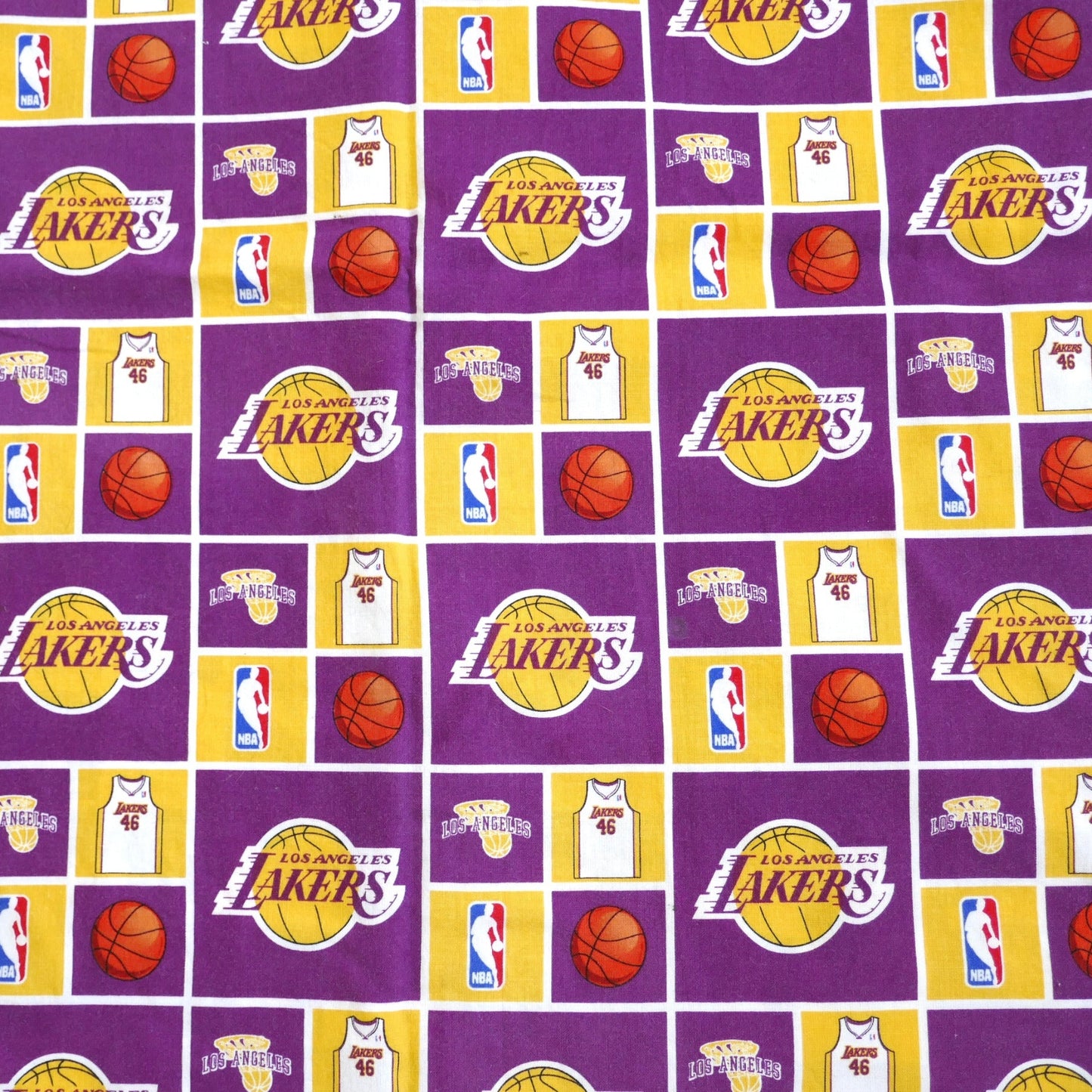 NBA Los Angeles Lakers レイカーズ バスケットボール 公式ライセンス品 USED フラットシーツ(1/2 ) USA