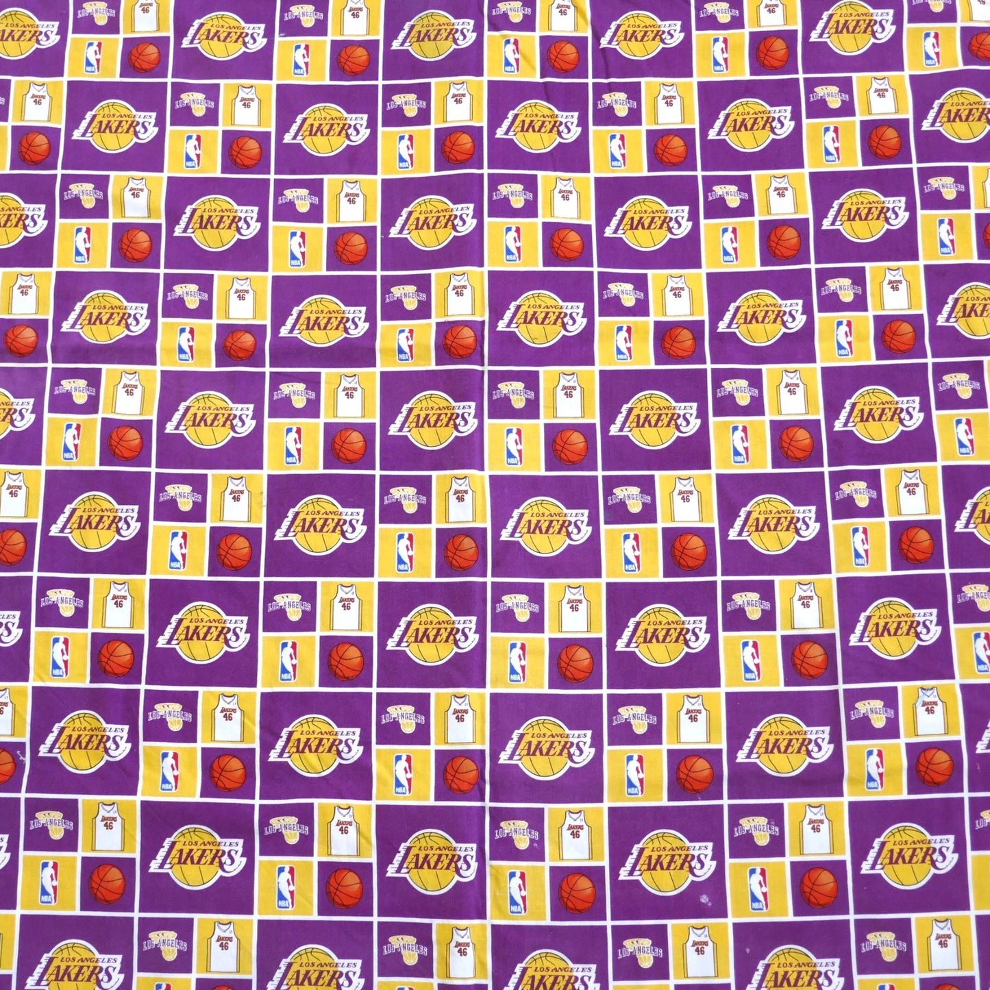 NBA Los Angeles Lakers レイカーズ バスケットボール 公式ライセンス品 USED フラットシーツ(1/2 ) USA