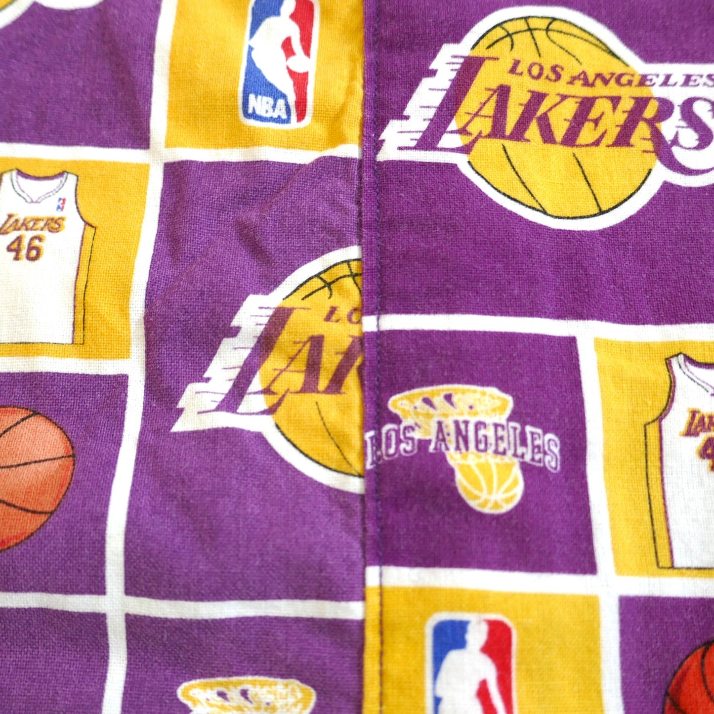 NBA Los Angeles Lakers レイカーズ バスケットボール 公式ライセンス品 USED フラットシーツ(1/2 ) USA