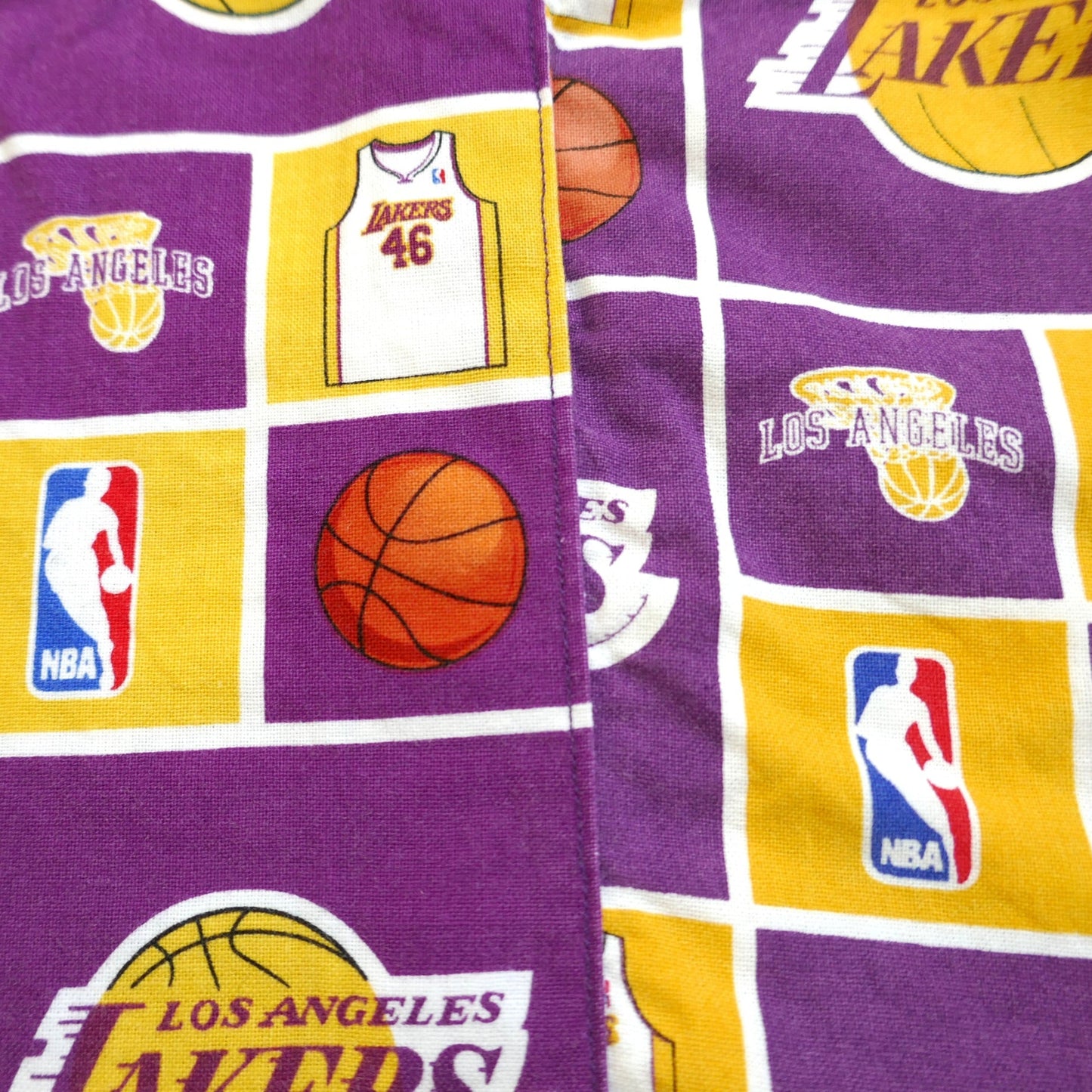 NBA Los Angeles Lakers レイカーズ バスケットボール 公式ライセンス品 USED フラットシーツ(1/2 ) USA