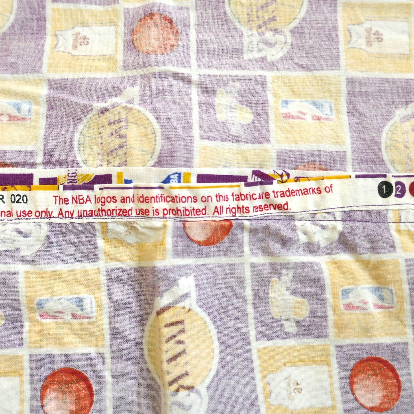NBA Los Angeles Lakers レイカーズ バスケットボール 公式ライセンス品 USED フラットシーツ(1/2 ) USA