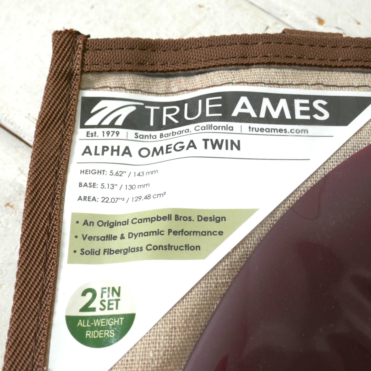 TRUE AMES  キャンベル・ブラザーズ アルファ オメガツイン Campbell Brothers Alpha Omega Twin - Futures Compatible 2FIN(Solid Fiberglass)
