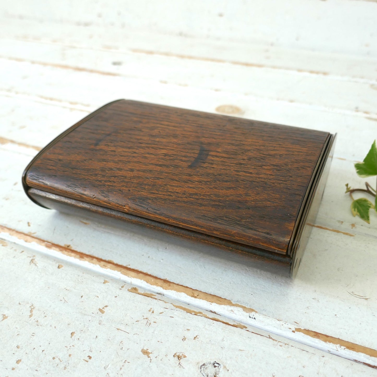 アールデコ Art Deco 1930's モダンデザイン Carl Auböck カール・オーボック 木製×真鍮 仕切り付き アンティーク シガレットケース 煙草ケース 小物入れ ジュエリーケース 宝石箱