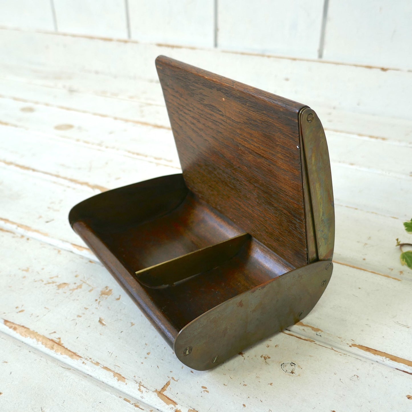 アールデコ Art Deco 1930's モダンデザイン Carl Auböck カール・オーボック 木製×真鍮 仕切り付き アンティーク シガレットケース 煙草ケース 小物入れ ジュエリーケース 宝石箱