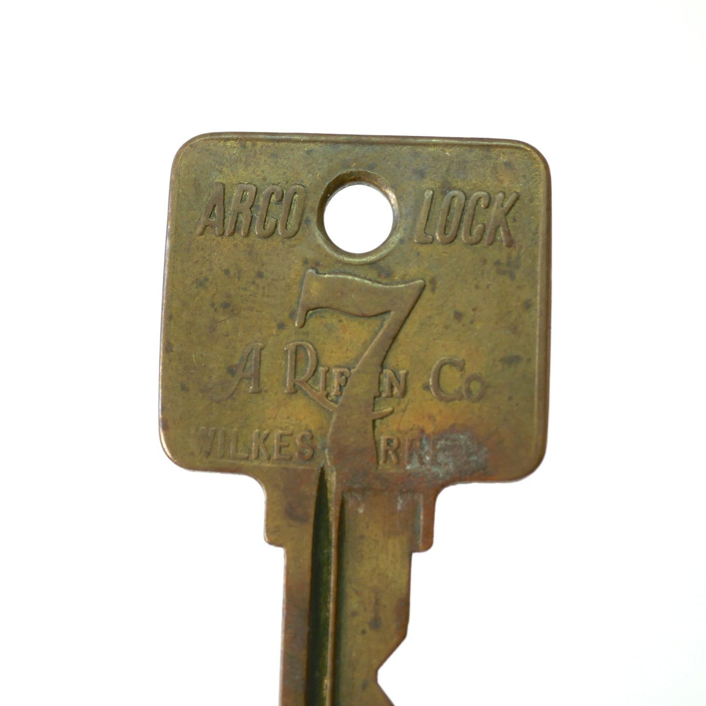 ARCO LOCK 7 Key キー YY1558  真鍮製 OLD 鍵 A Rifkin Co ヴィンテージ  MADE IN USA
