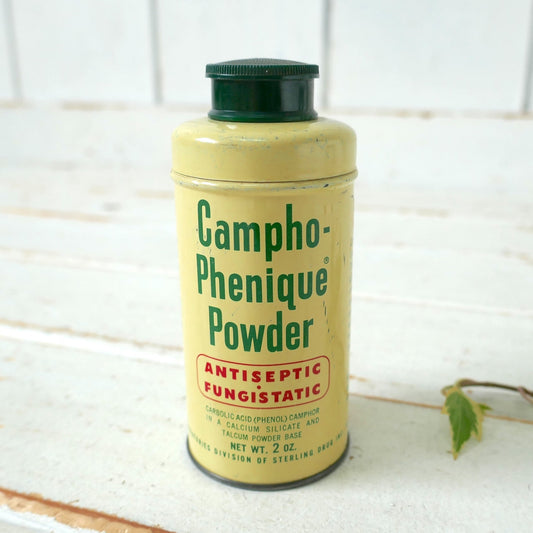Campho Phenique Powder ティン製 ヴィンテージ 薬缶 パウダー缶 ティン缶 USA