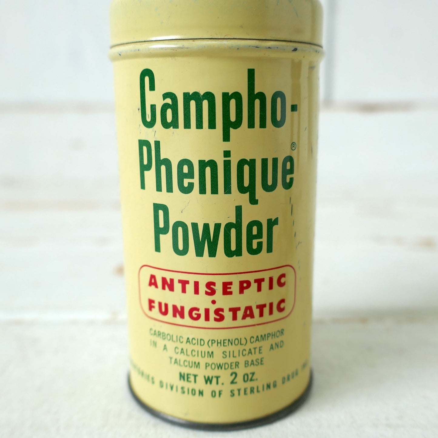 Campho Phenique Powder ティン製 ヴィンテージ 薬缶 パウダー缶 ティン缶 USA
