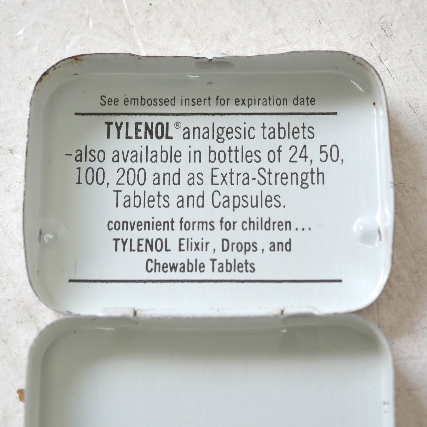 TYLENOL タイラノール タブレット ポケットサイズ ヴィンテージ ティン缶 薬缶 USA