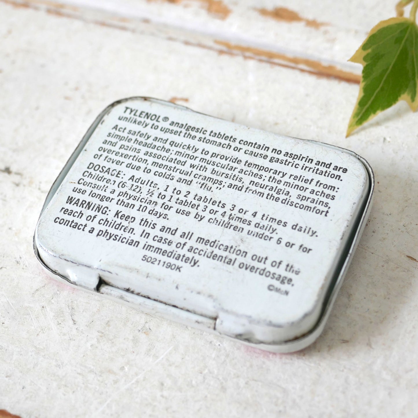 TYLENOL タイラノール タブレット ポケットサイズ ヴィンテージ ティン缶 薬缶 USA