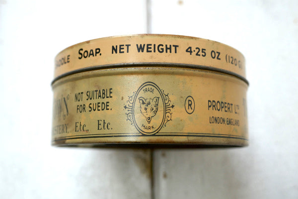 プロパーツ LEATER AND SADDLE　SOAP サドルソープ・ヴィンテージ・ティン缶 英国