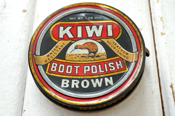 MADE BY THE KIWI ブーツ ポリッシュ ヴィンテージ・ティン缶 靴磨き USA