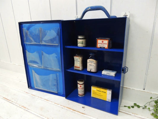 ファーストエイド US ジョンソン&ジョンソン BIGサイズ 3段・ビンテージ・救急箱・キャビネット