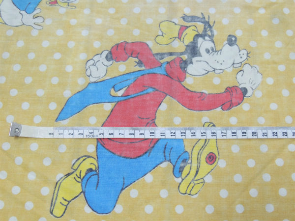 【ミッキー&フレンズ】水玉×ディズニーワールド柄・ヴィンテージ・ユーズドシーツ(ボックスタイプ)