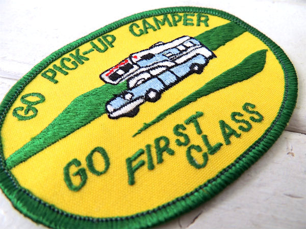 キャンピングカー RV・ピックアップキャンパー 1960y ビンテージ・刺繍ワッペン・デッドストック