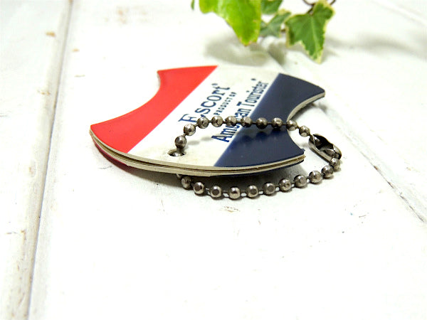 【アメリカン・ツーリスターESCORT】ヴィンテージ・トリコロール・ネームタグ・ボールチェーン付き