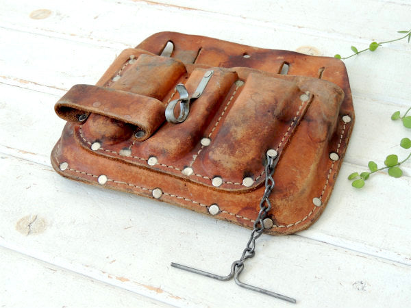 マグワイア ニコラス カウハイド 本革製・5ポケット・ツールポーチ DIY 工具 エプロン 腰袋