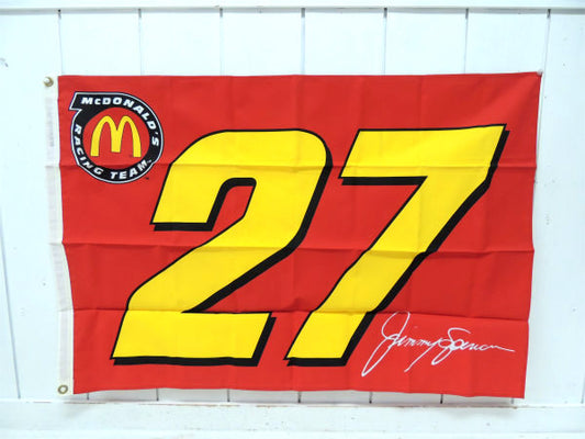 レーサー ジミースペンサー マクドナルド レーシングチーム フラッグ USA 旗 サイン モーター系