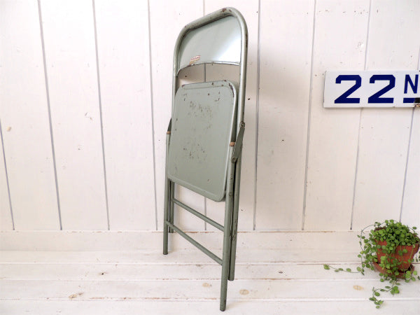 【KRUEGER】USA!メタル製・ヴィンテージ・子供イス/フォールディングチェア/折り畳みイス