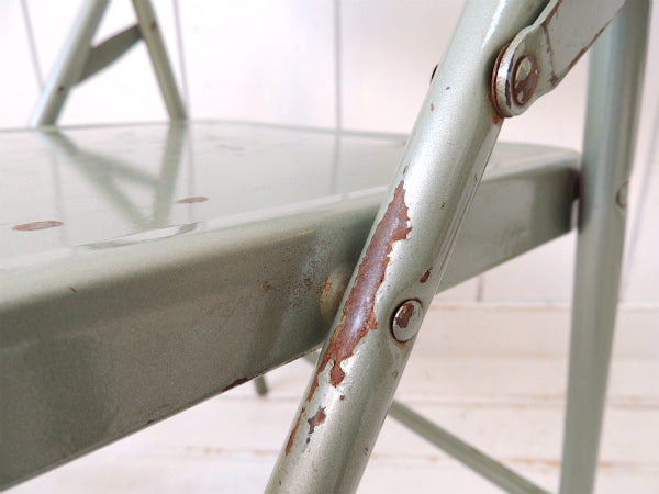 【KRUEGER】USA!メタル製・ヴィンテージ・子供イス/フォールディングチェア/折り畳みイス