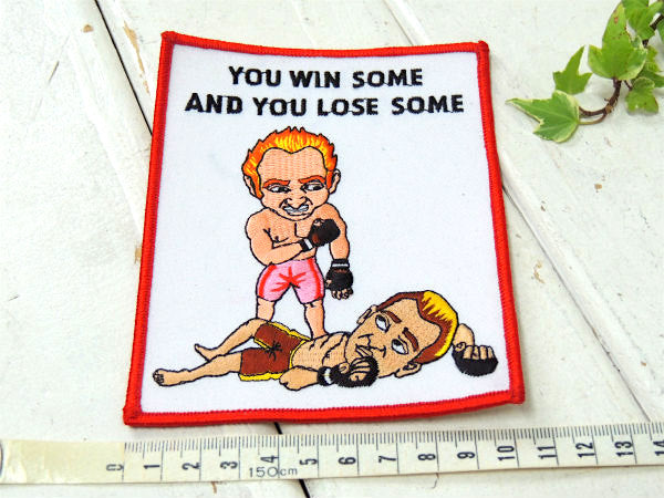 【ボクシング】メッセージ付き・ヴィンテージ・刺繍ワッペン デッドストック・アメリカンジョーク